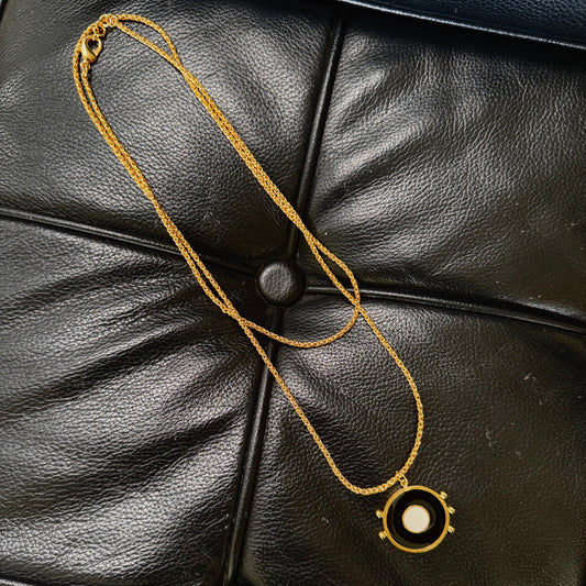 CADENA OPAL NEGRO TRAMA LARGA