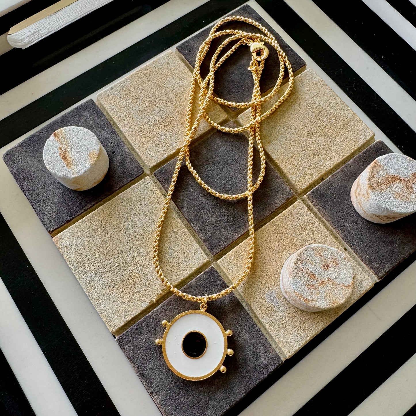 CADENA OPAL BLANCO TRAMA LARGA