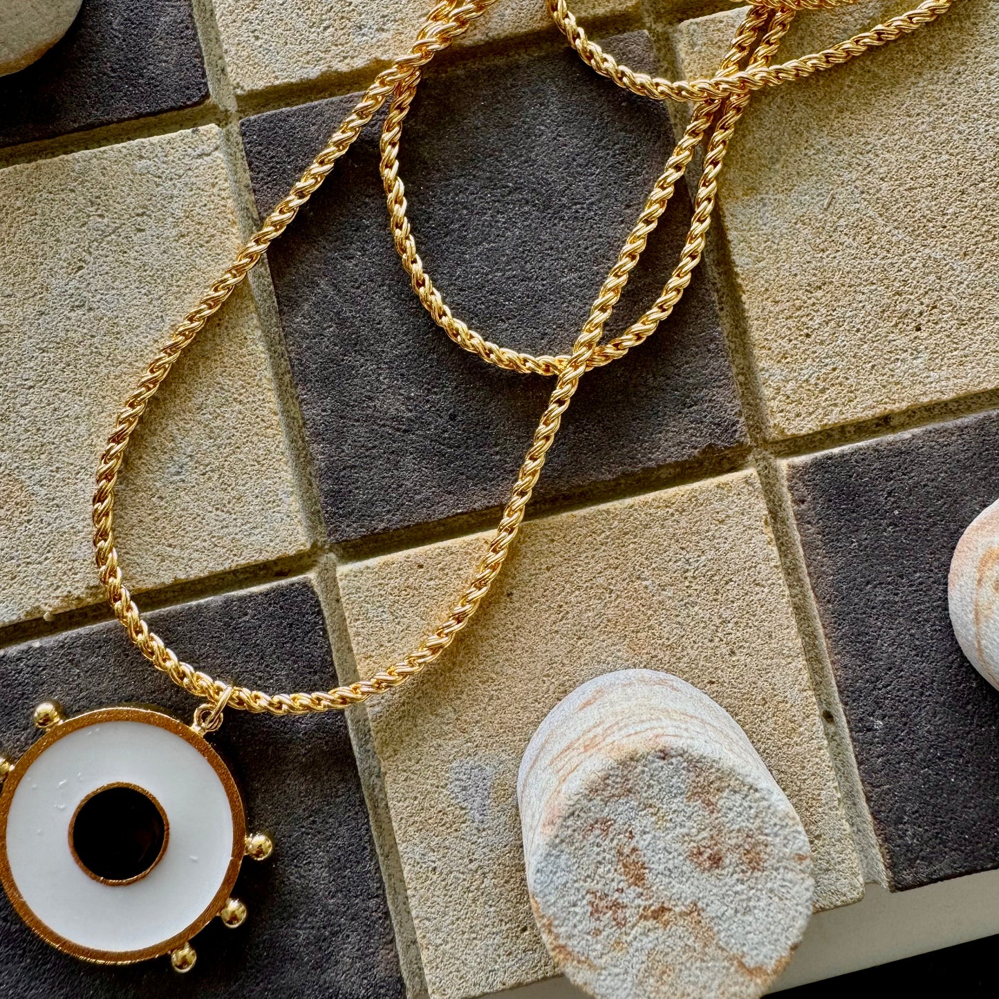 CADENA OPAL BLANCO TRAMA LARGA