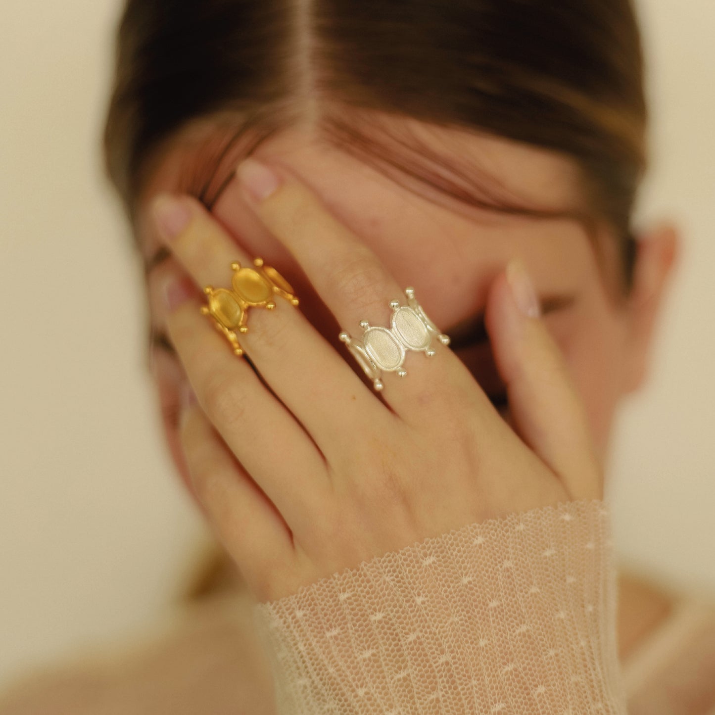 EARCUFF/ANILLO BANANTHIA SILVER