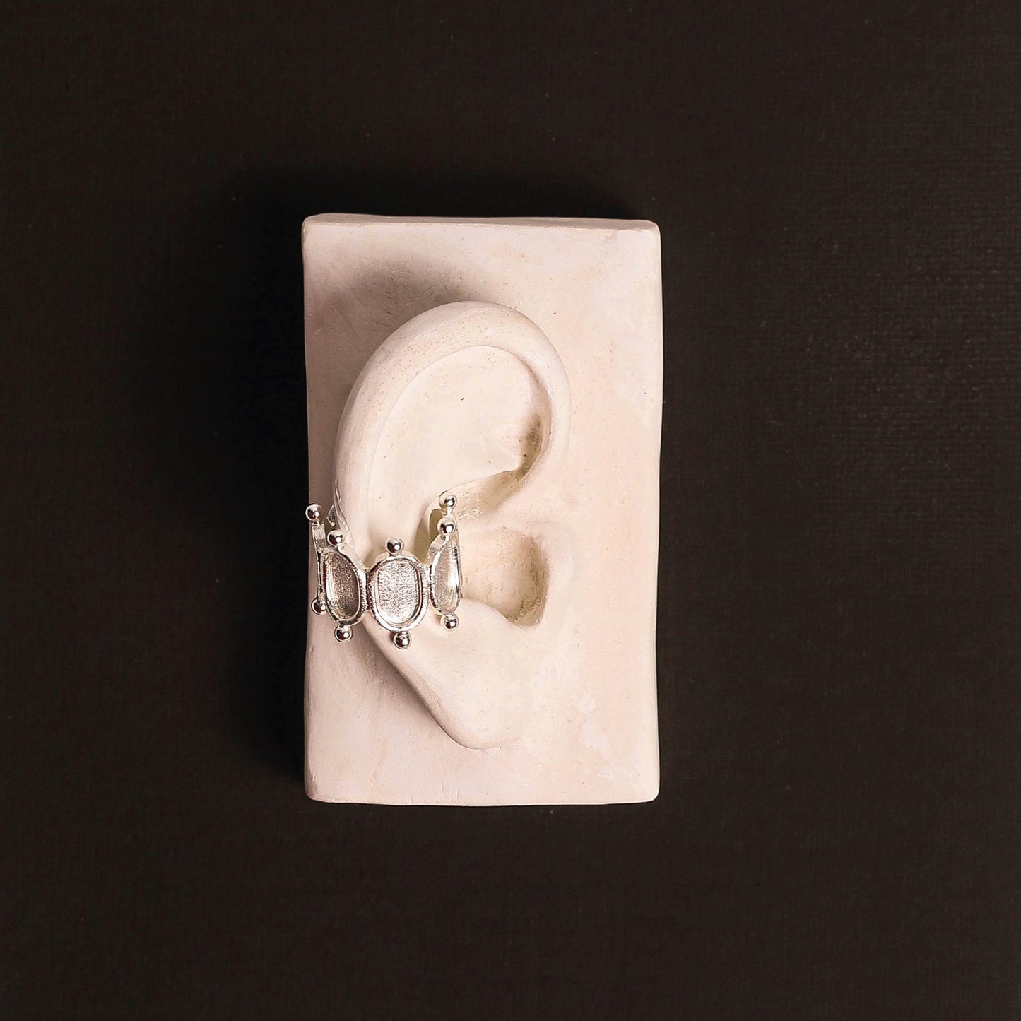 EARCUFF/ANILLO BANANTHIA SILVER
