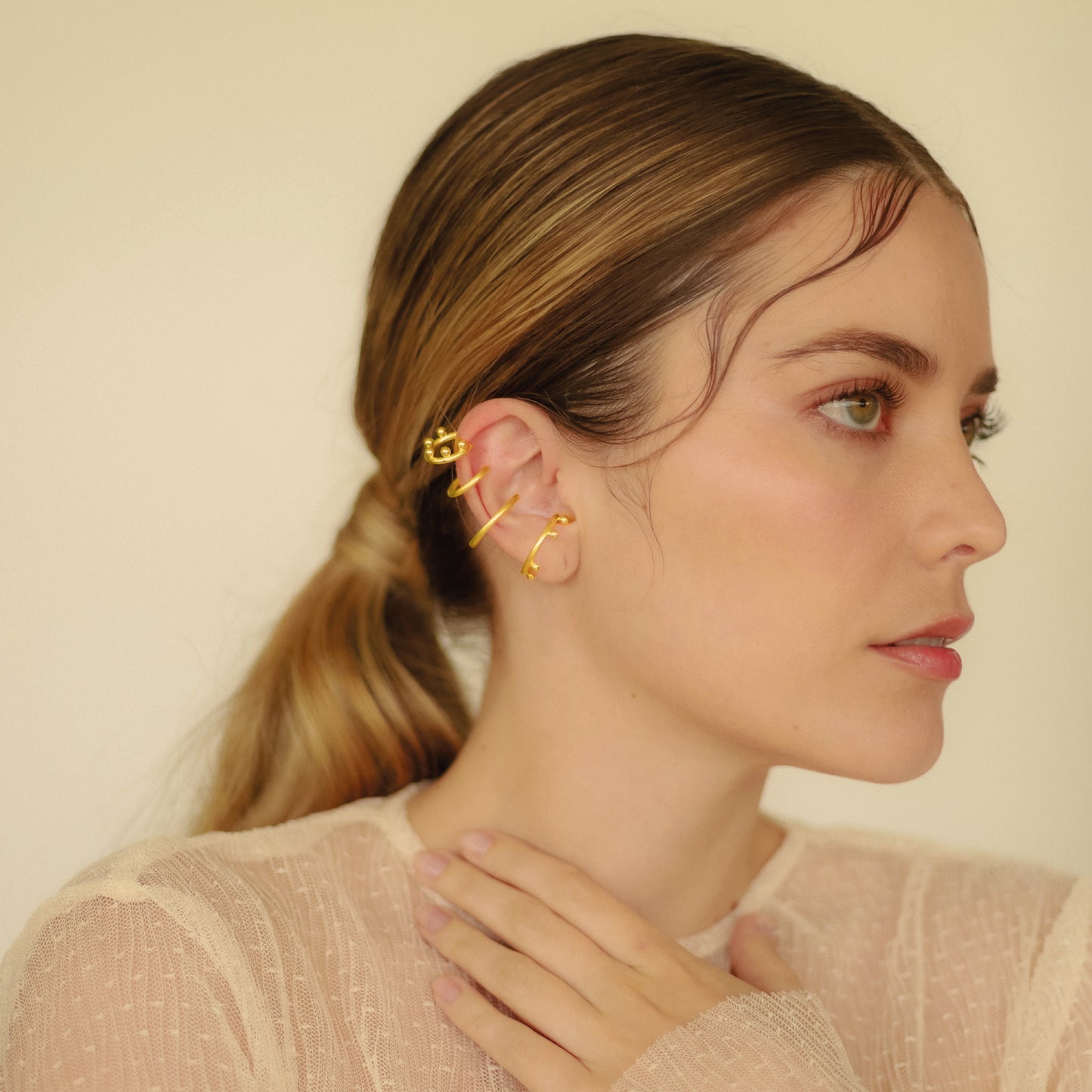 EARCUFF PALMELIA GOLD
