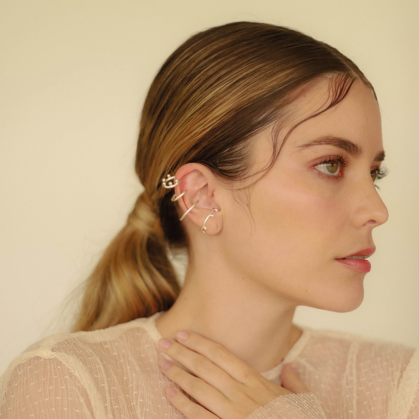EARCUFF PALMELIA SILVER