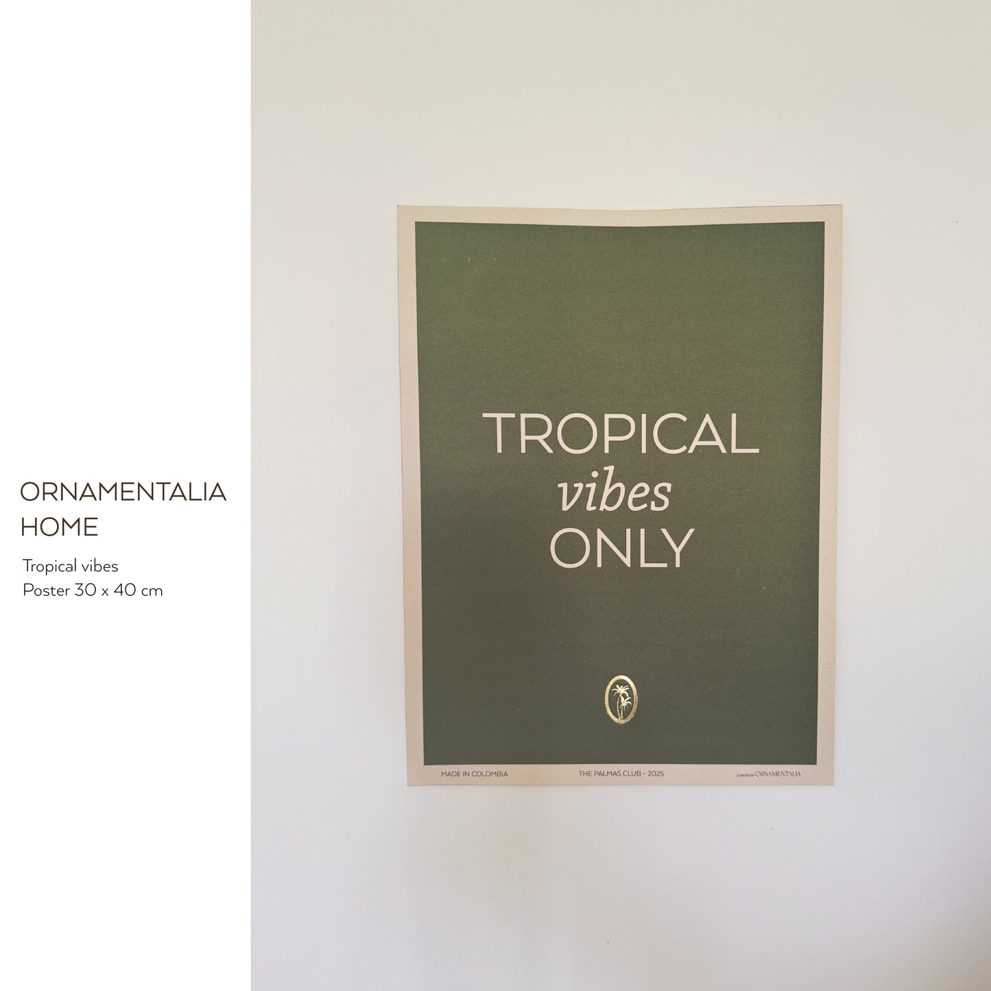 POSTER 30x40 - TROPICAL VIBES ONLY