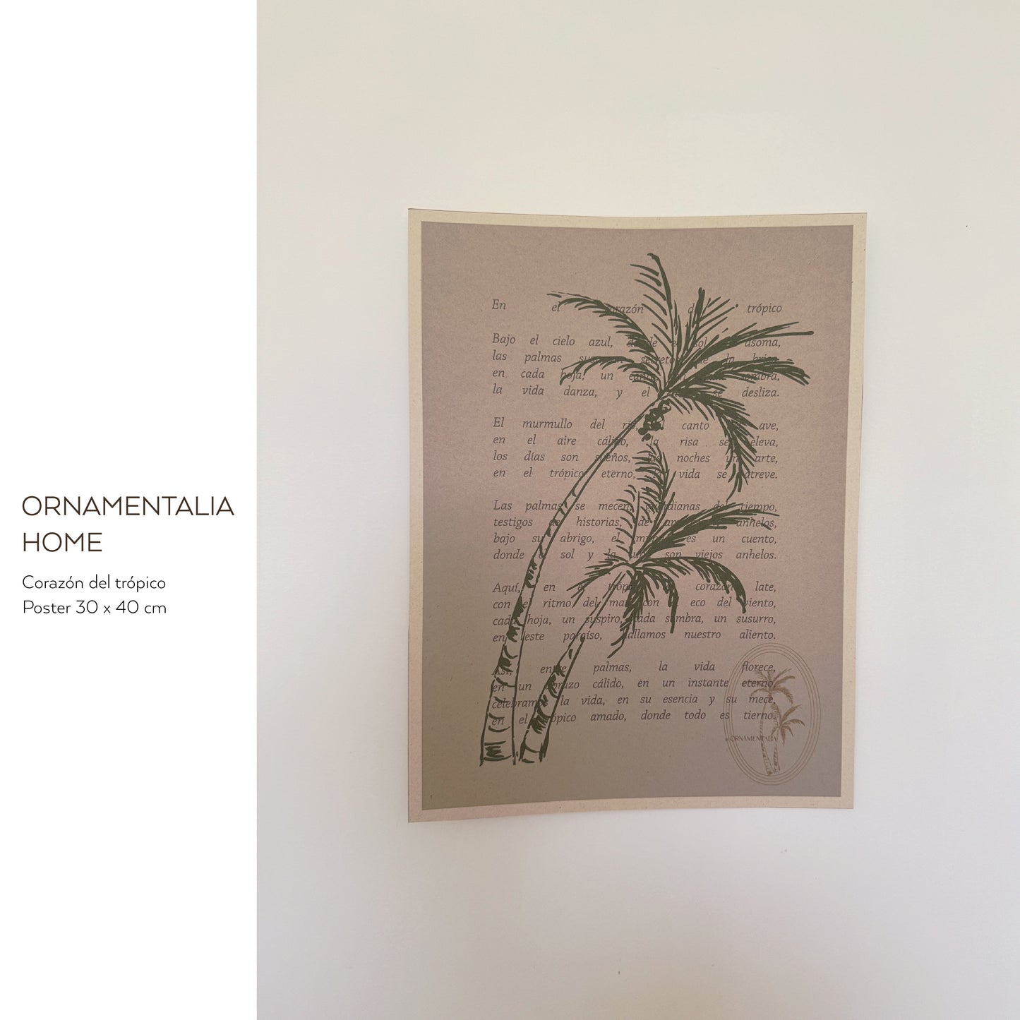 POSTER 30x40 - CORAZON DEL TRÓPICO