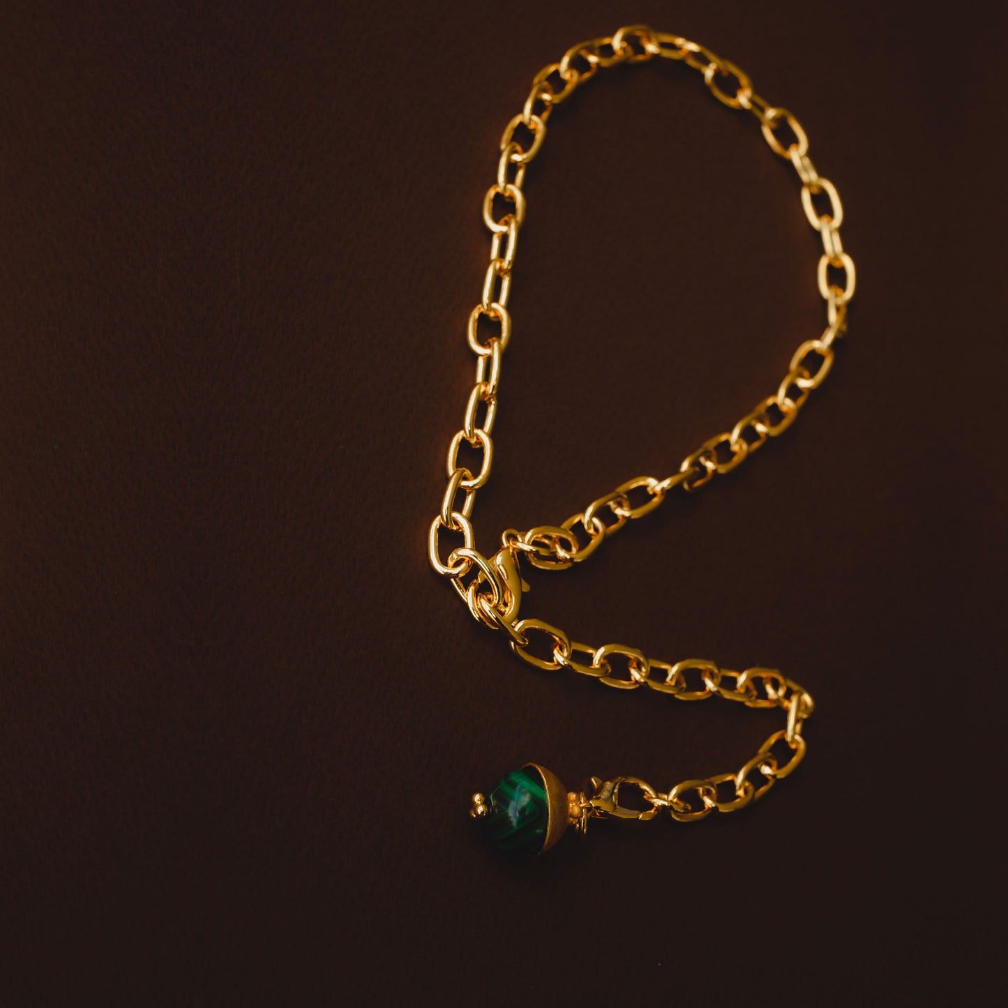 CADENA ESLABONES CHARM VERDANT