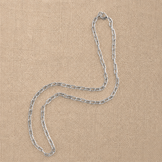 CADENA PAPER CLIP SILVER LARGA