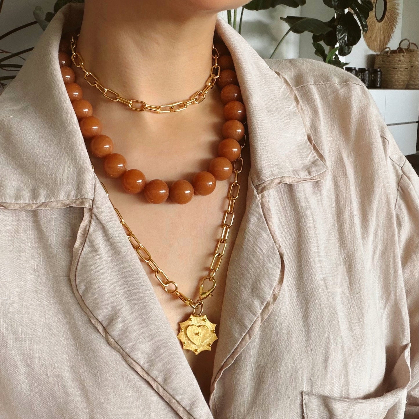 COLLAR CORNALINAS